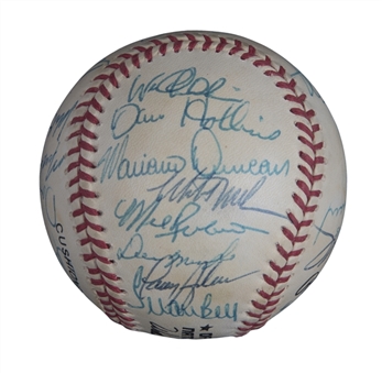 1993 National League Champion Philadelphia Phillies Team Signed ONL White Baseball With 25 Signatures (JSA)